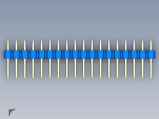 彩色公头100mil（2.54mm）系列-DS1021_blue_1x18p_100mil_Type1_rev1.0俯视缩略图