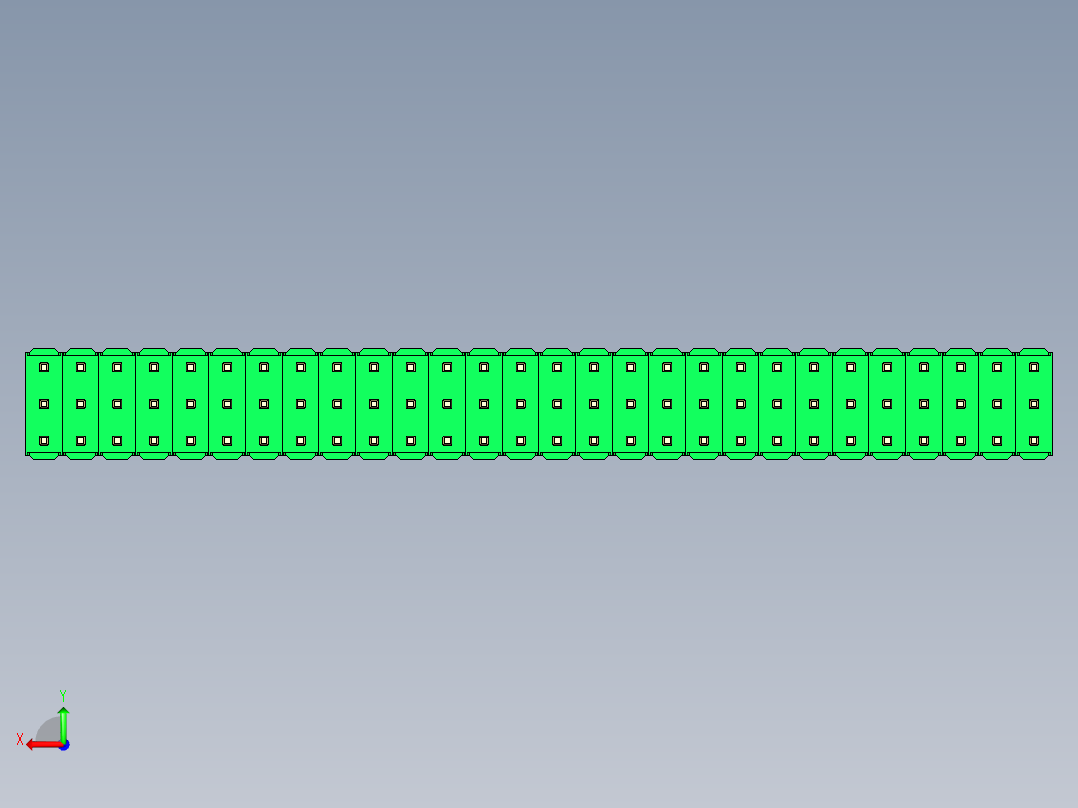 彩色公头100mil（2.54mm）系列-DS1021_green_3x28p_100mil_Type5_rev1.0后视图