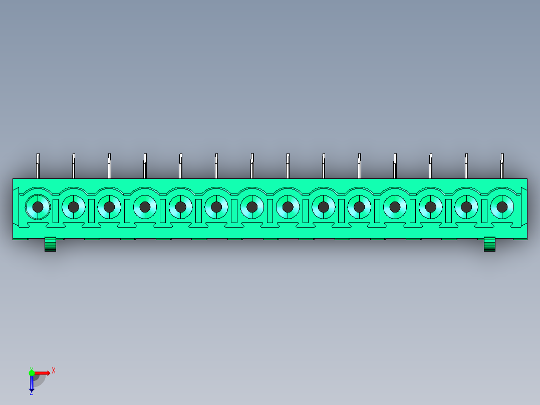 DEGSON 2EDG 系列 5.0mm 可插拔接线端子组-2EDGA-5.0-14P-14-00AH俯视图