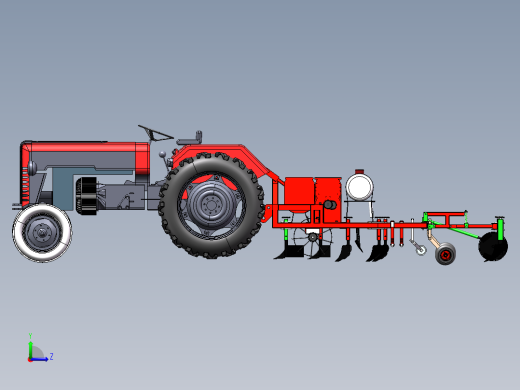 基于SolidWorks耕地播种机的结构设计-三维+CAD左视缩略图