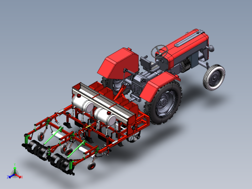 基于SolidWorks耕地播种机的结构设计-三维+CAD正等轴测缩略图