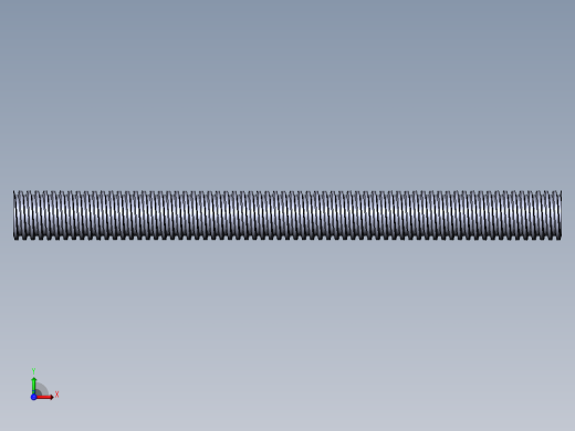 公制 （ISO） 梯形螺钉-TR18x3x200.SLDPRT前视缩略图