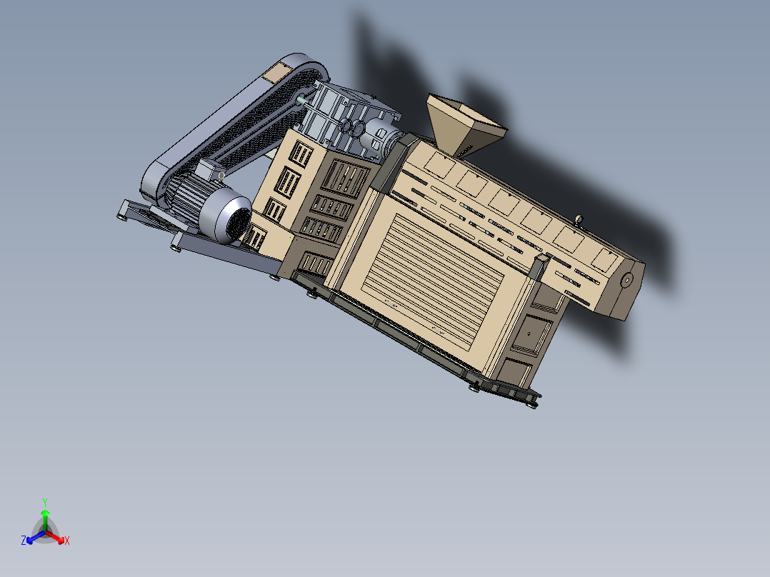 Extruder pellet machine挤出机颗粒机3D数模图纸 STP x_b格式