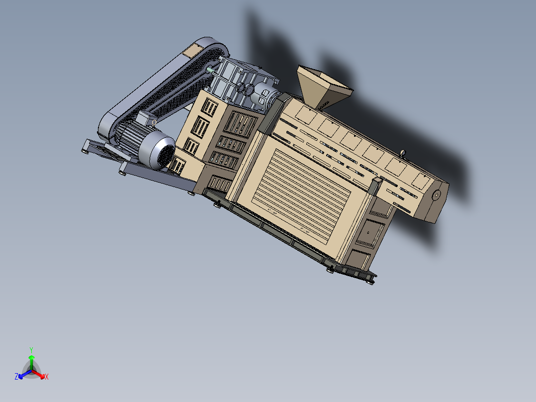 Extruder pellet machine挤出机颗粒机3D数模图纸 STP x_b格式正等轴测图