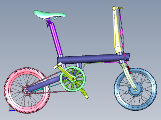 女生迷你助力电瓶自行车左视缩略图