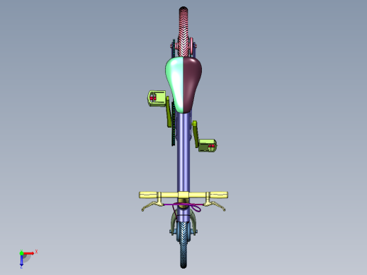 女生迷你助力电瓶自行车俯视缩略图