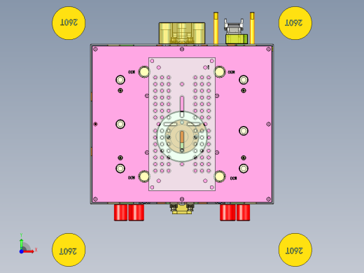 驾驶侧左出风口壳体模具前视缩略图