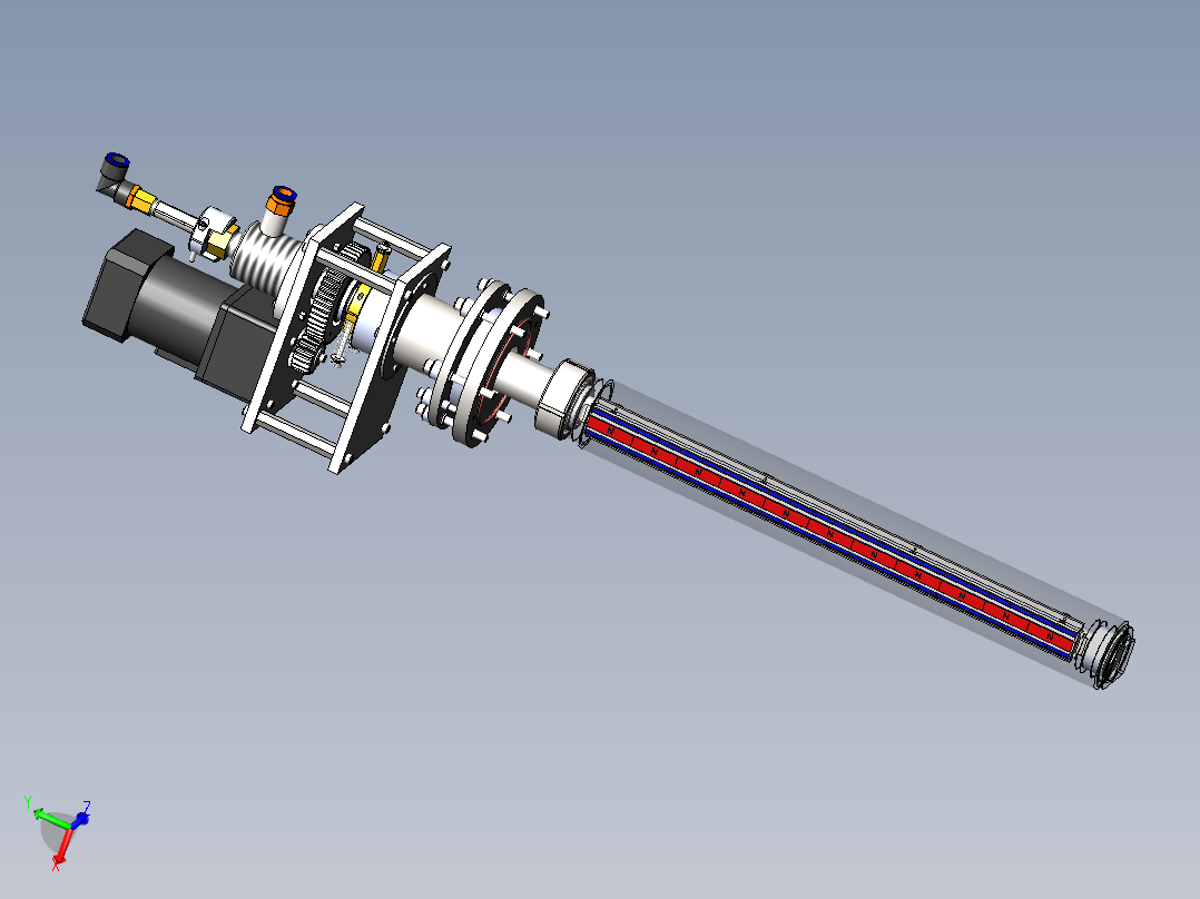 旋转式圆柱形磁控溅射靶1251064主视图