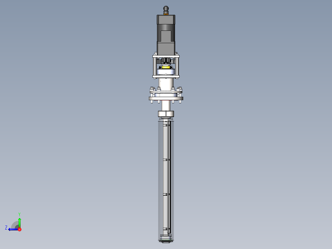 旋转式圆柱形磁控溅射靶1251064右视图