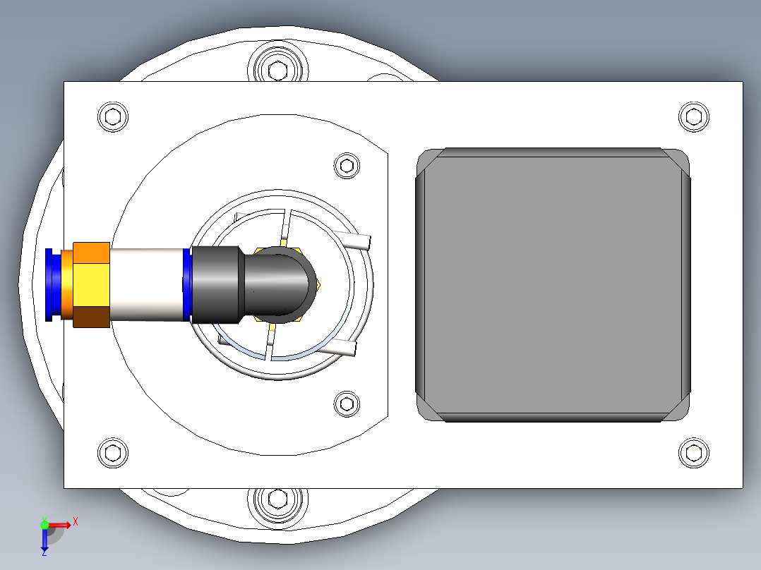 旋转式圆柱形磁控溅射靶1251064俯视图