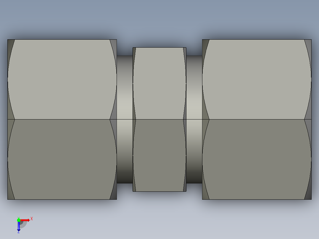 卡套式工业通用硬管接头EO Union G16ZSCF俯视图