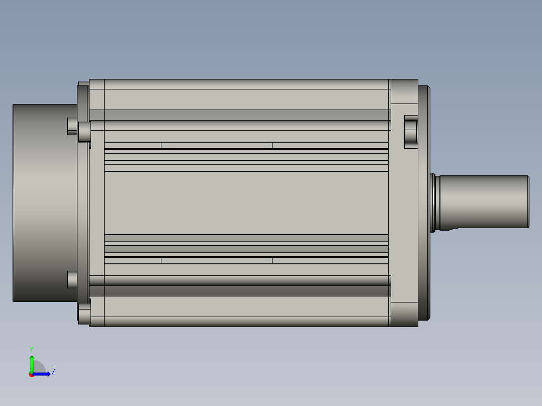 电机MS6S-100CM30BZ2-21P0.STEP左视图