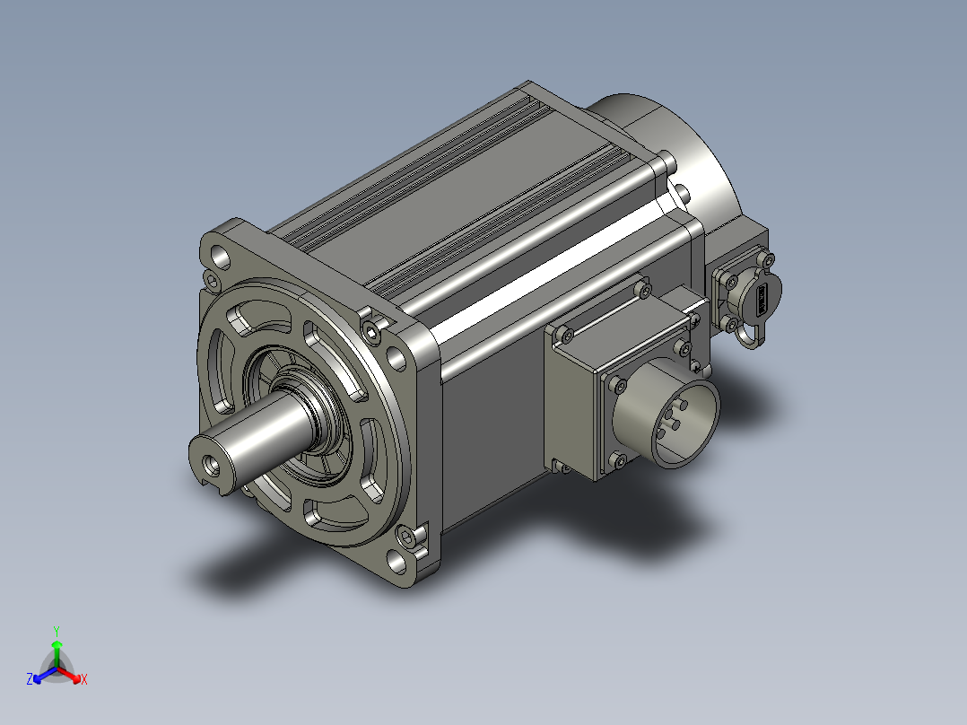 电机MS6S-100CM30BZ2-21P0.STEP正等轴测图