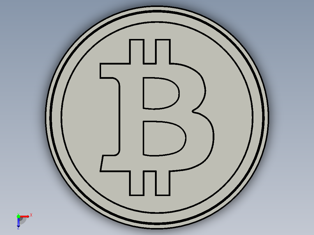 比特币3d打印俯视图