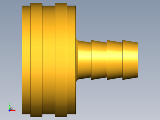 水管接头Swivel Connector Female Garden Hose to Hose Barb 90GH-12-6前视缩略图