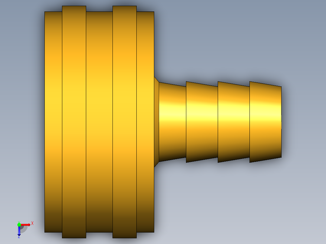 水管接头Swivel Connector Female Garden Hose to Hose Barb 90GH-12-6俯视图