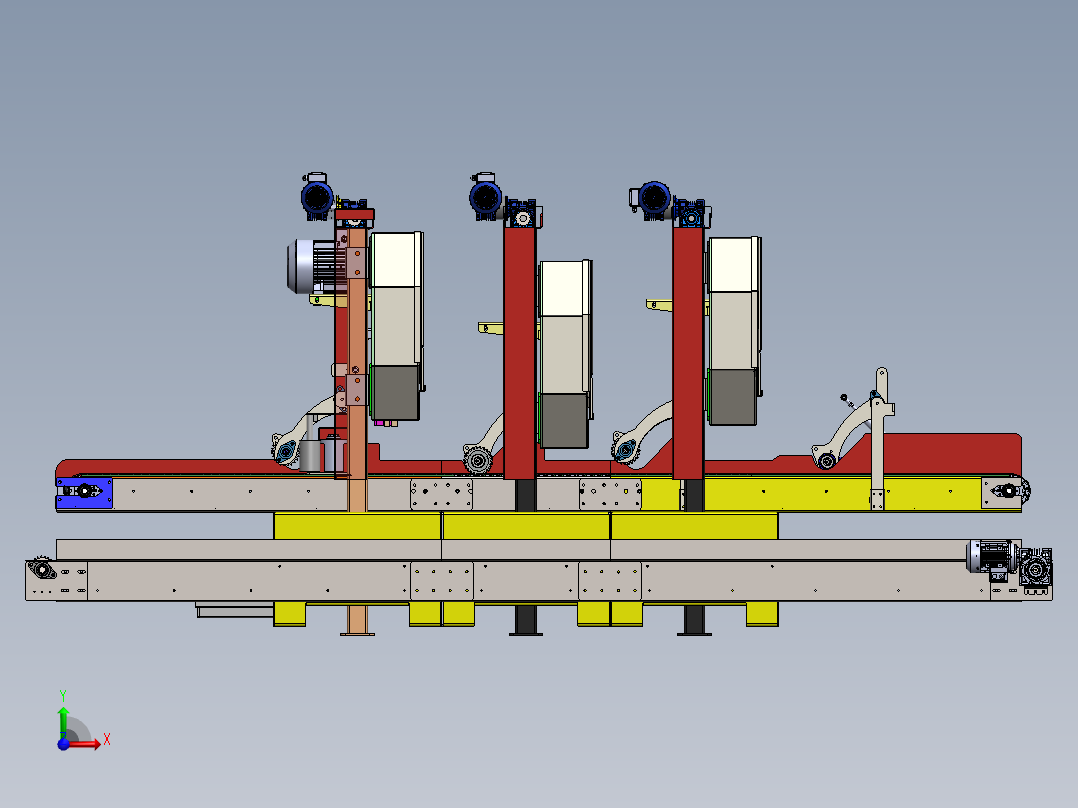 卧式原木切片机前视图