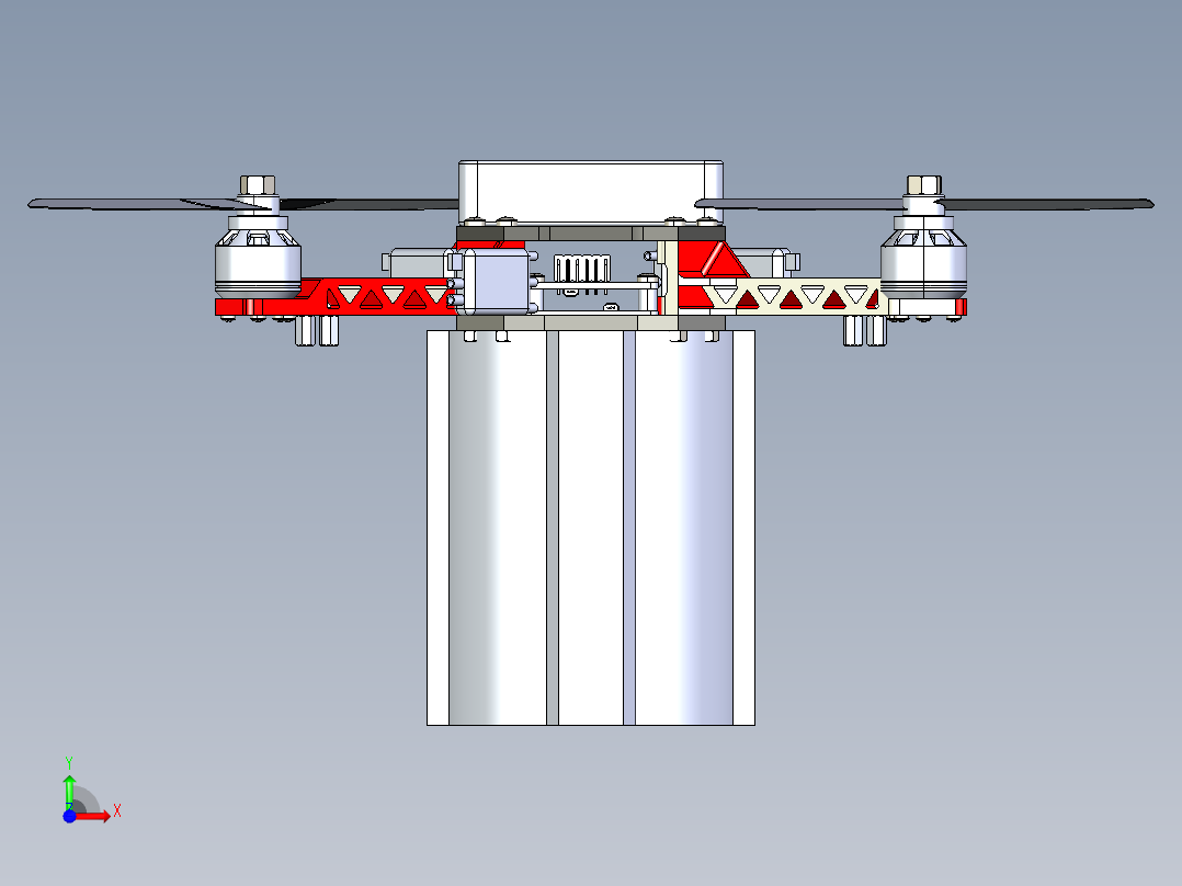四轴无人机运输机前视图