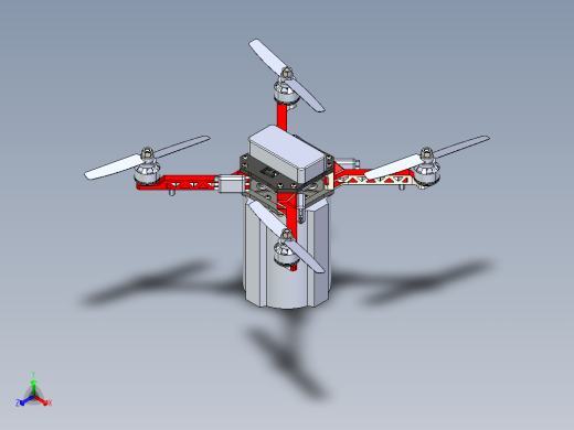 四轴无人机运输机正等轴测缩略图