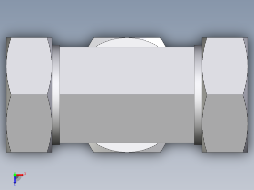 卡套式工业通用硬管接头EO_Swivel_nut_branch_tee_ET42L71俯视缩略图