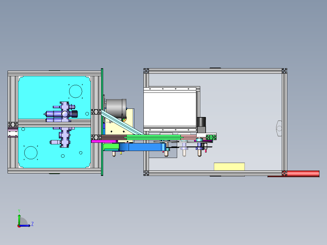 凸轮压入裁切机3D模型左视图