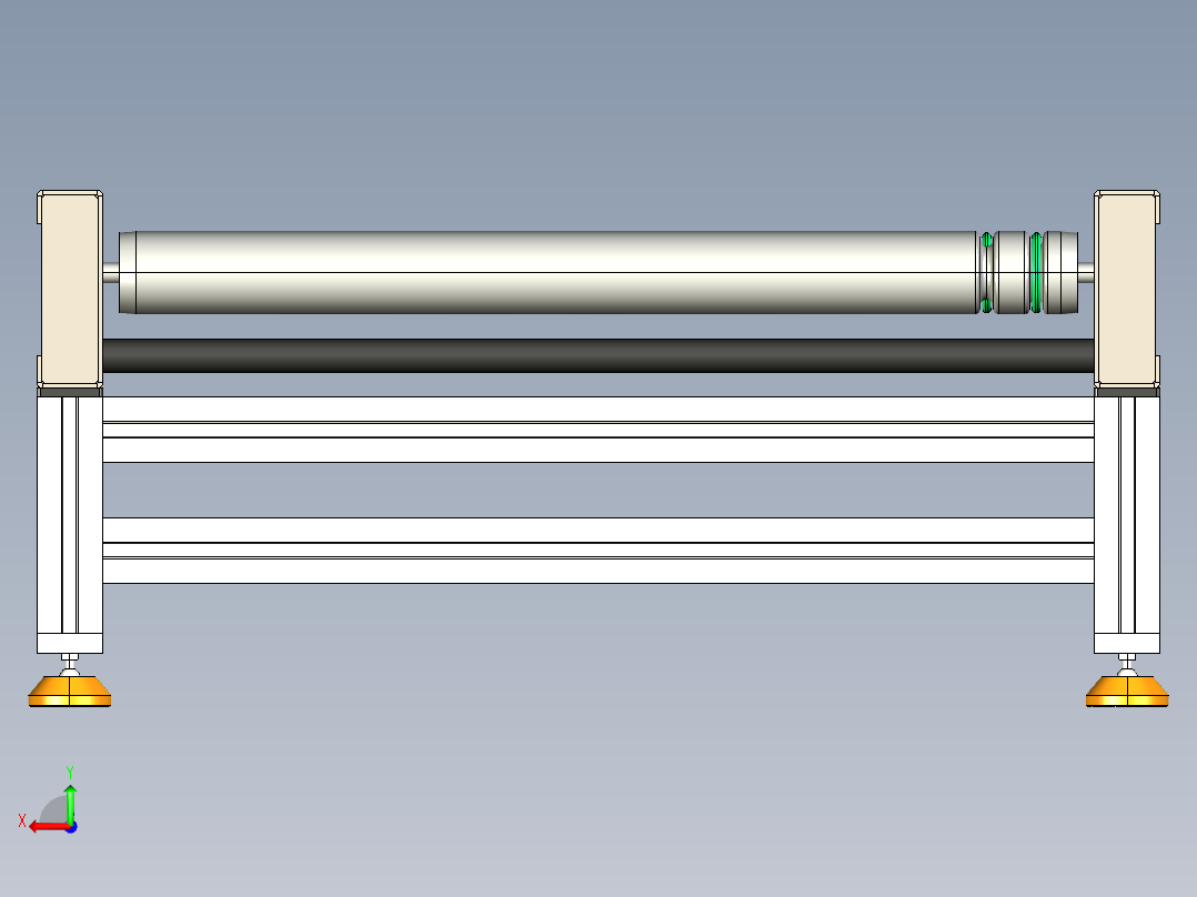 LE-O形带滚筒输送线后视图