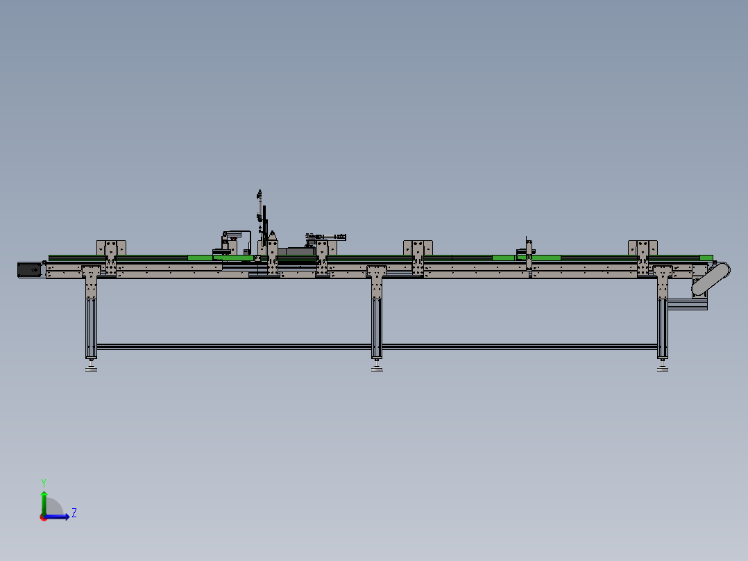 小型网带输送线分流机sw18可编辑左视图