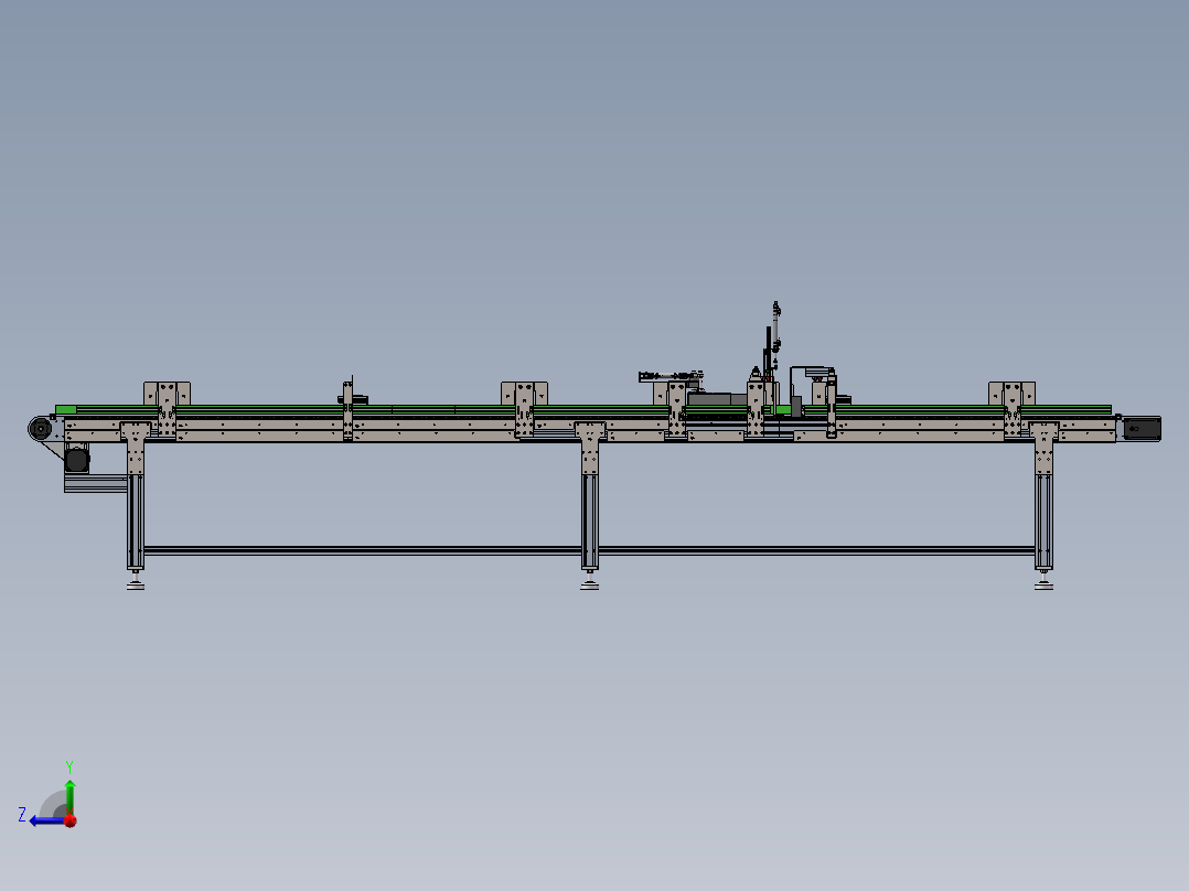小型网带输送线分流机sw18可编辑右视图
