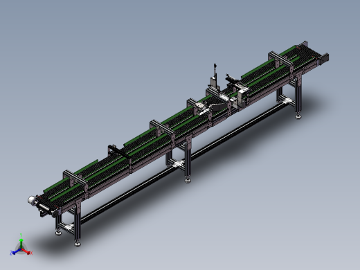 小型网带输送线分流机sw18可编辑正等轴测缩略图