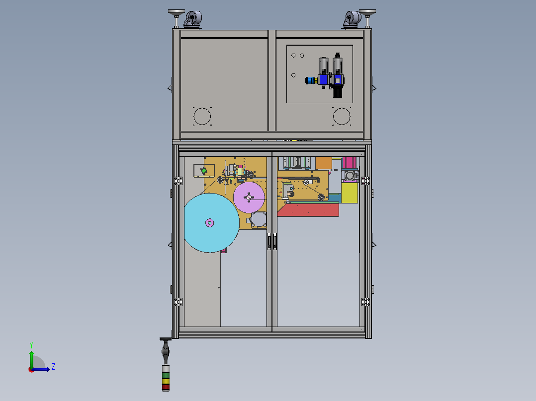 外观全检贴附机sw18可编辑左视图