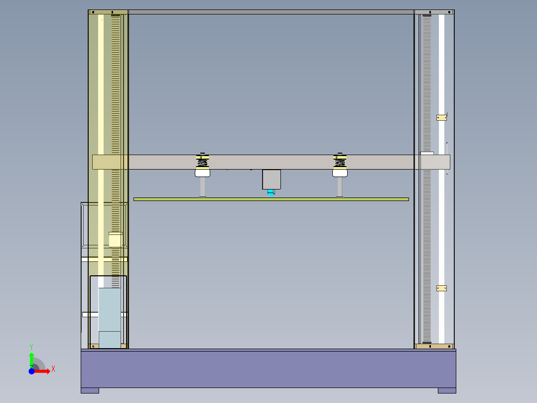 纸箱抗压机（sw20可编辑+工程图）前视图