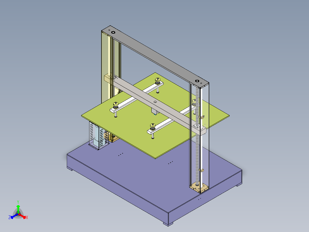 纸箱抗压机（sw20可编辑+工程图）正等轴测图