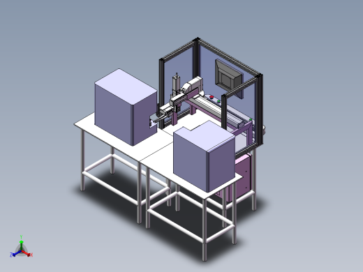 试管自动装载机sw22正等轴测缩略图