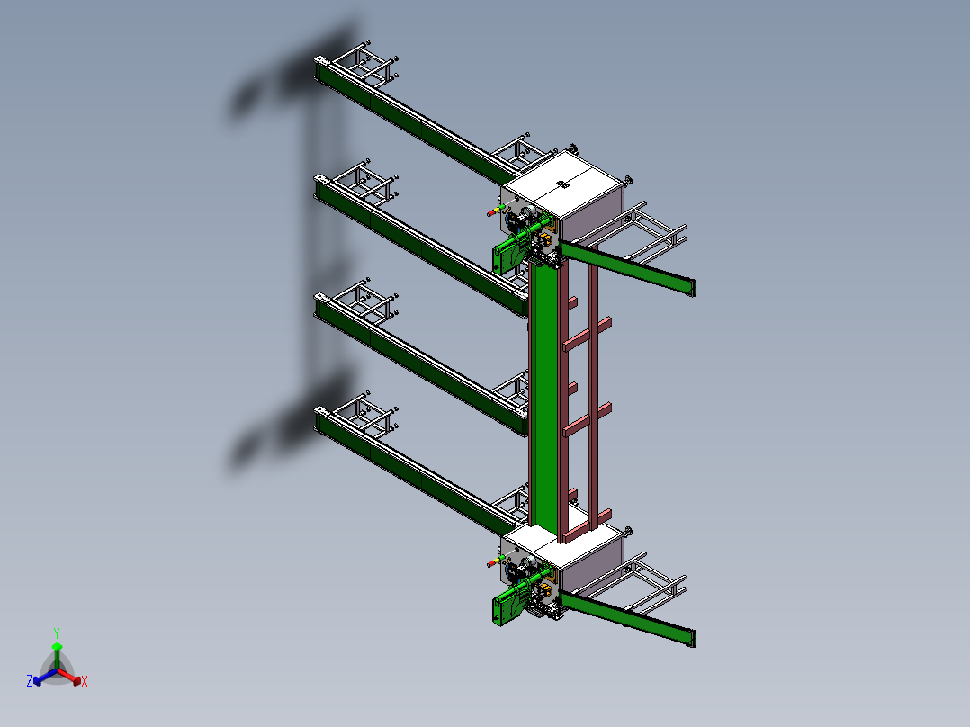 手机充电器外壳超声波自动焊接生产线sw17正等轴测图