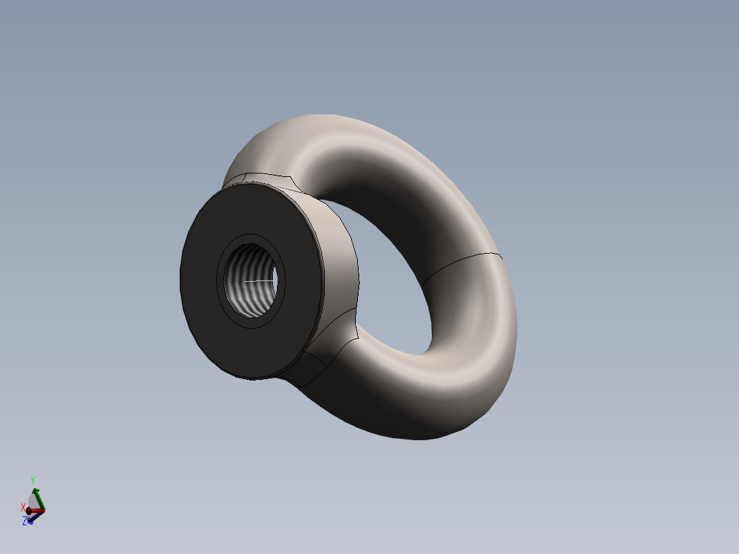 00000M8吊环螺母主视图