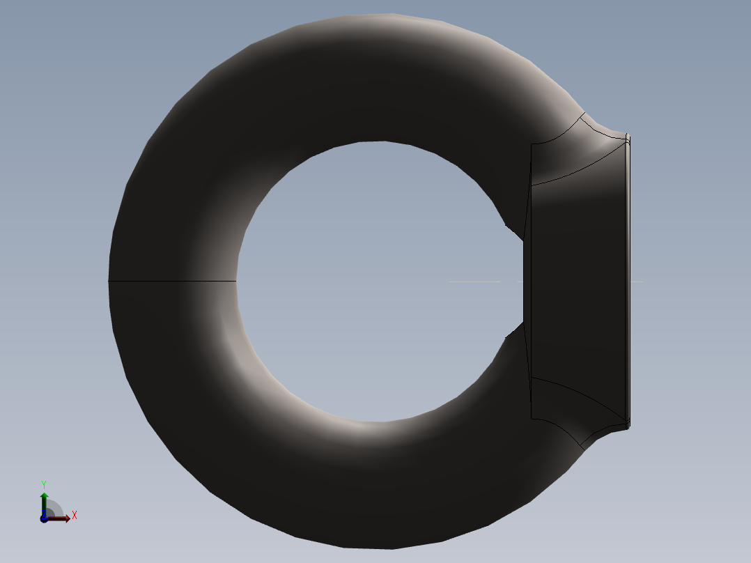 00000M8吊环螺母右视图