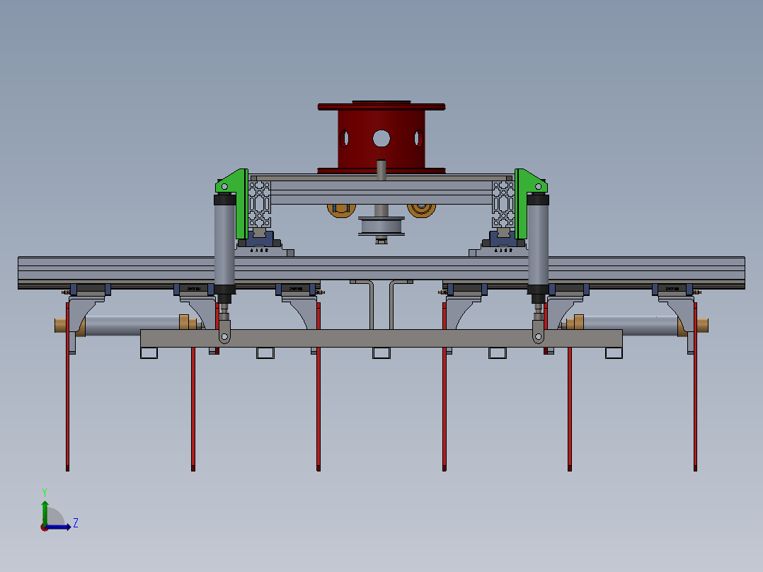 QH077Q大孔砖夹具左视图