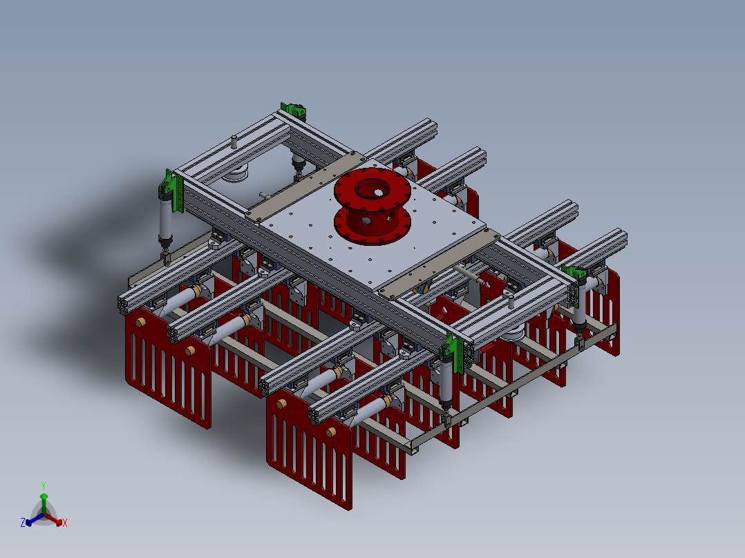QH077Q大孔砖夹具正等轴测图