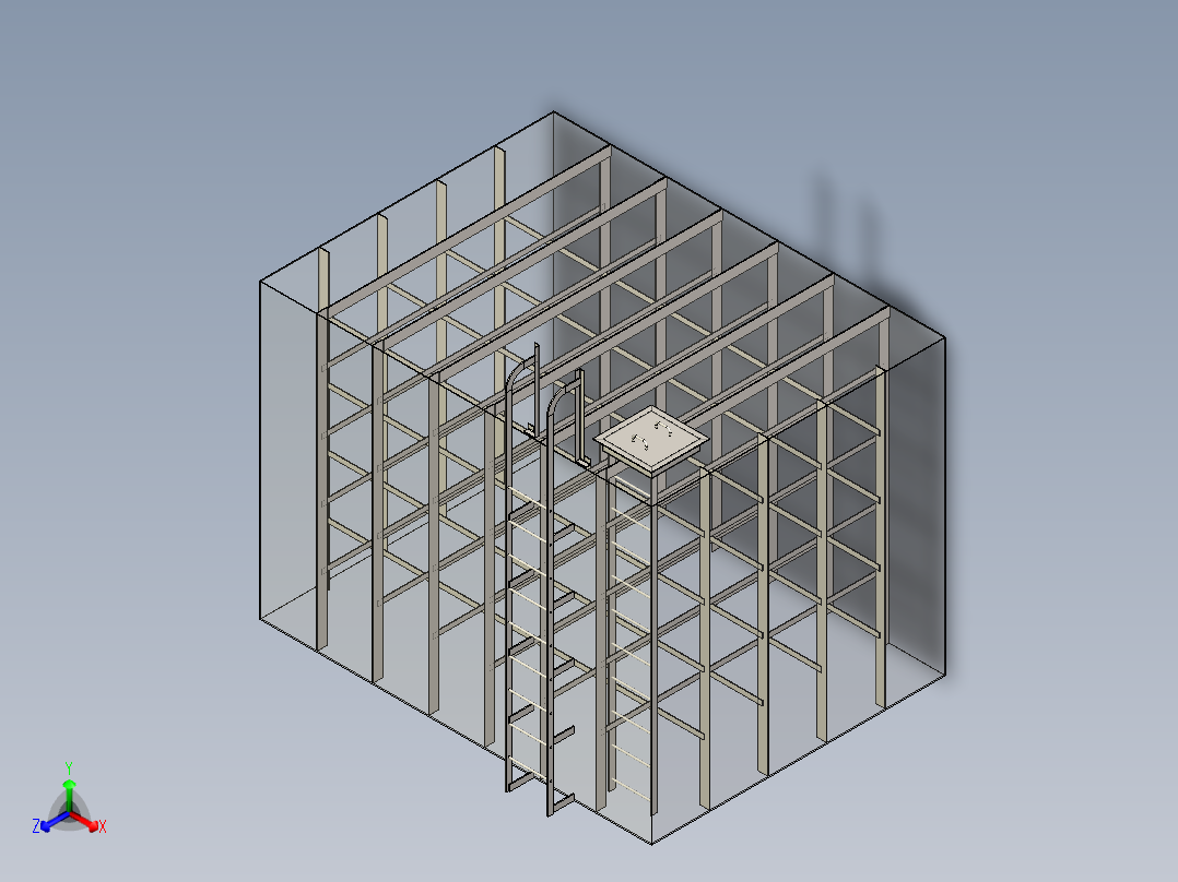 除盐水箱主视图