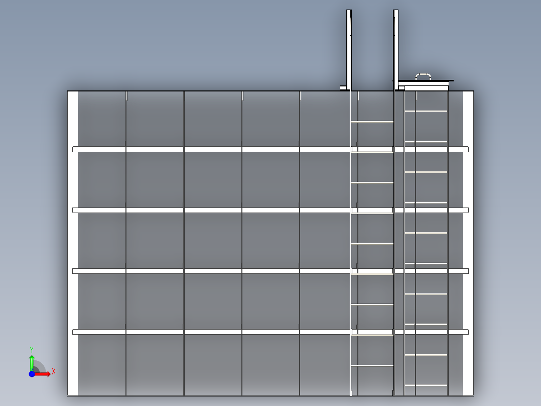 除盐水箱前视图