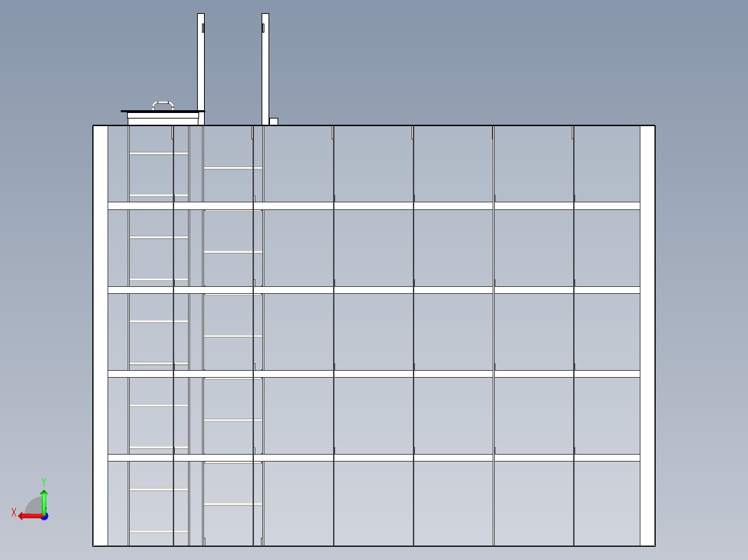 除盐水箱后视图