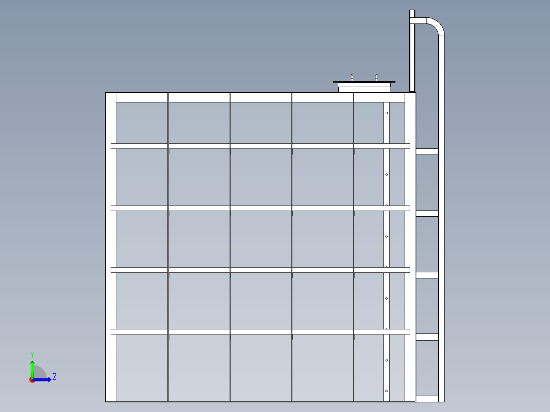 除盐水箱左视图