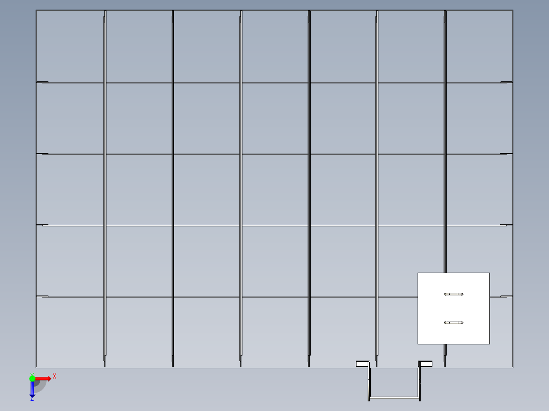 除盐水箱俯视图