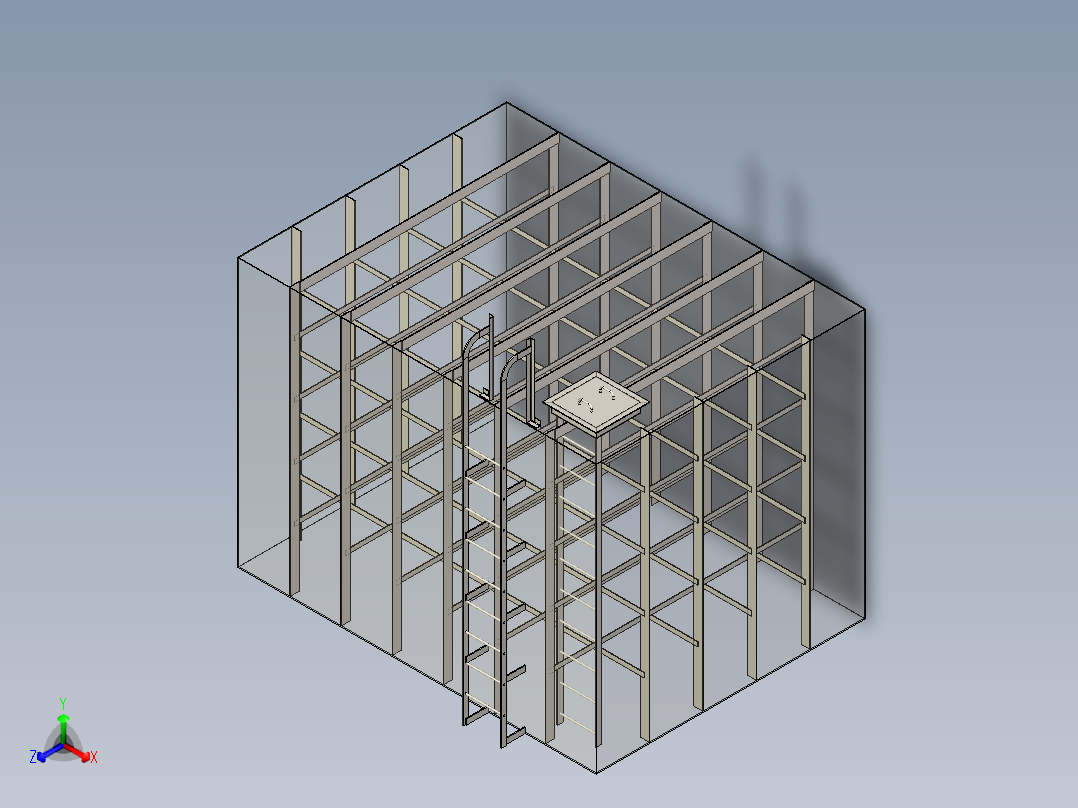 除盐水箱正等轴测图