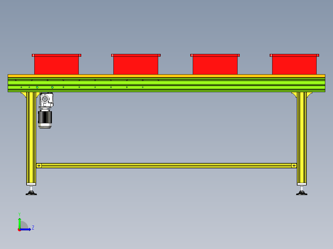 输送带送料设计左视图