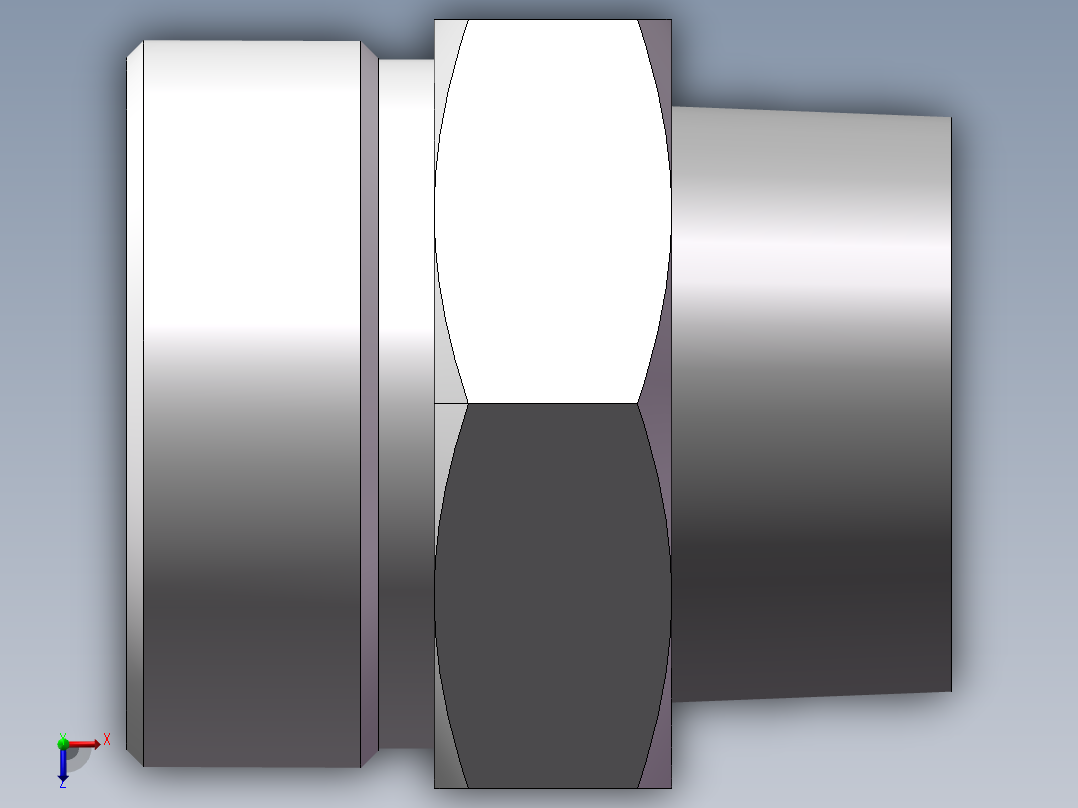 英制锥管螺纹直接头、1DT-52-20SP俯视图