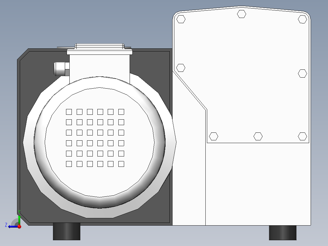 泵、水泵、SV300旋片真空泵(莱宝)右视图