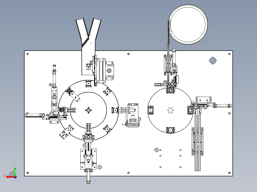 翻转组装机后视图
