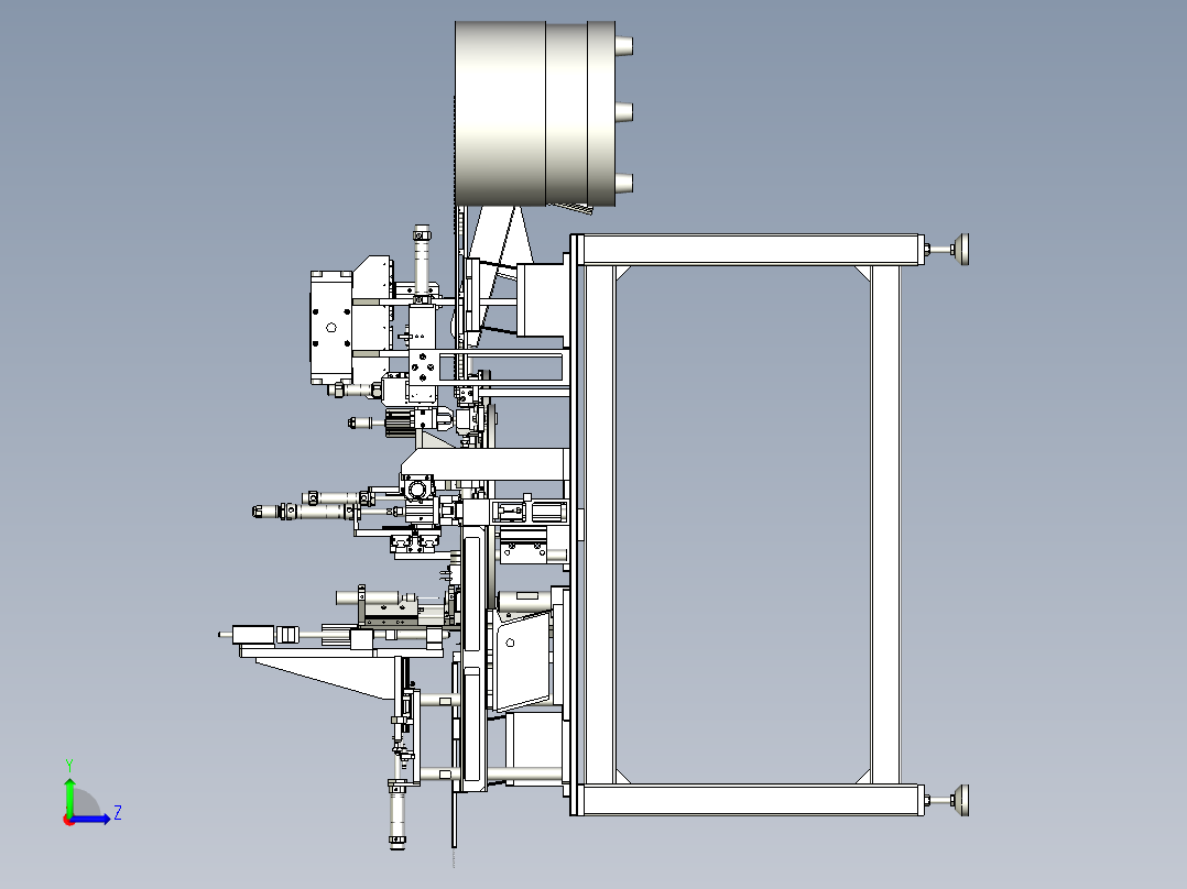 翻转组装机左视图