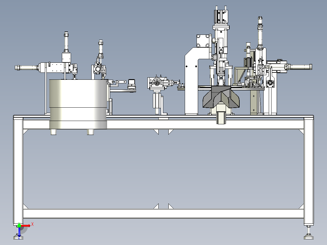 翻转组装机俯视图